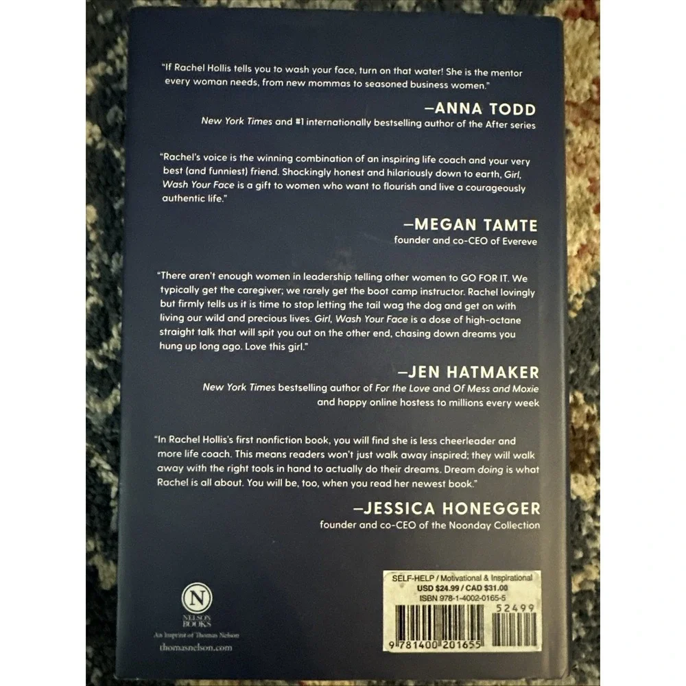Rachel Hollis Girl Wash Your Face Women Self Help Motivational Blue‎ Hardcover